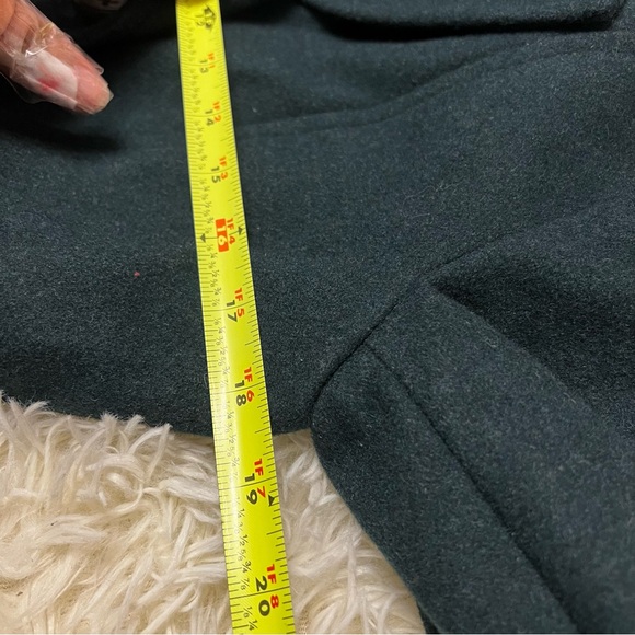 Merona Women’s Double Breasted Lined Green Wool Blend Jacket Size S W/pockets - Picture 11 of 12